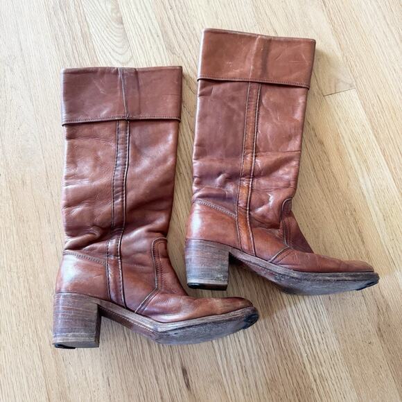 Fyre Campus Cuff Pull On Boots Made in USA Vintage Size 8.5B 8515 - Picture 2 of 6